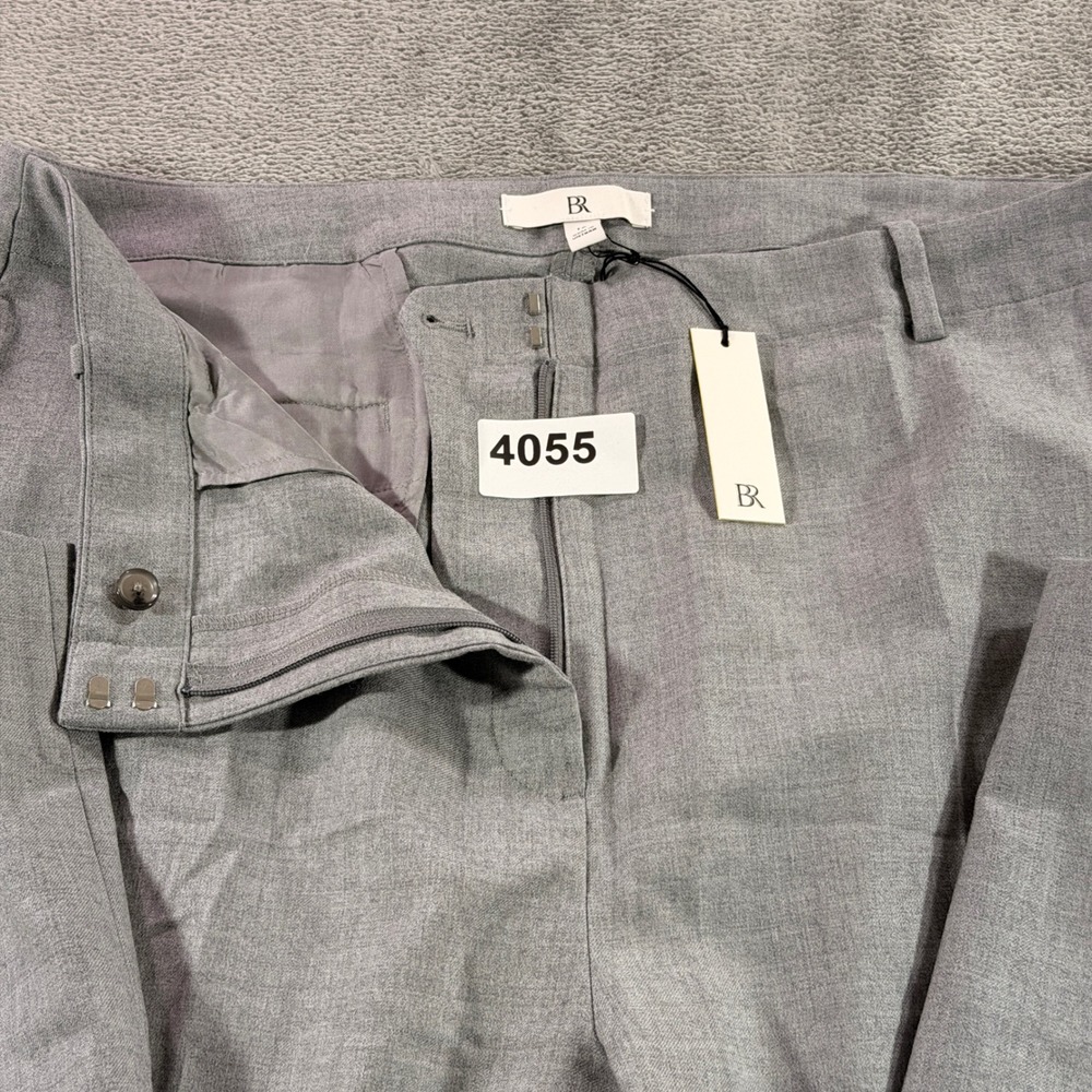 Banana Republic Pants Women 16 Grey Wool HR Modern Straight 539210-01-1